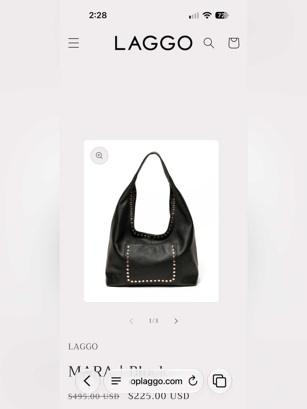 LAGGO Mara Shoulder Bag in Black
